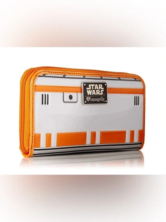 Loungefly (pre-Funko) Star Wars BB-8 Droid Zip Wallet - White & Orange - Picture 2 of 6